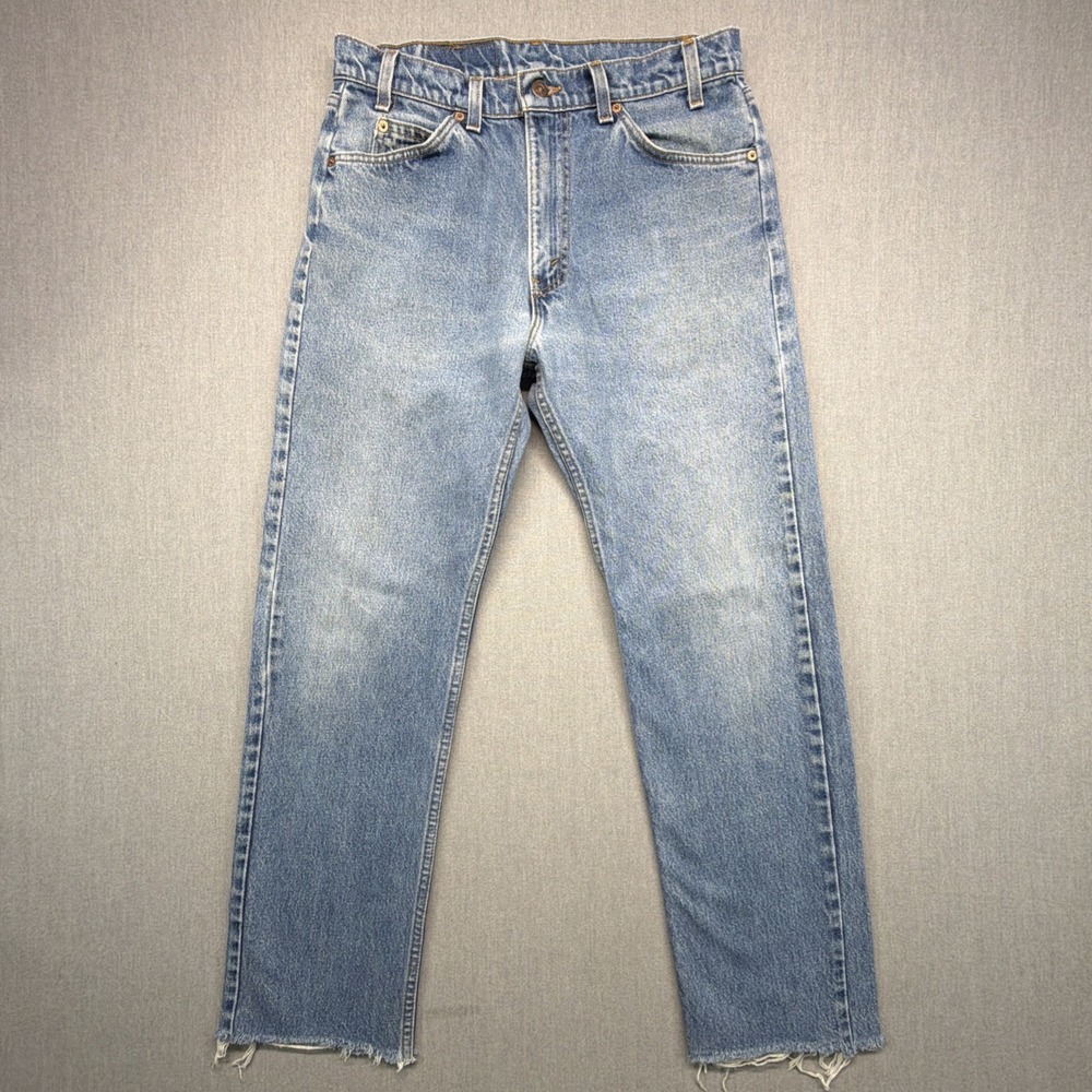 Vintage Levis 505 Jeans Mens 34x32 (Fits 32x29) Orange Tab Straight Made in USA